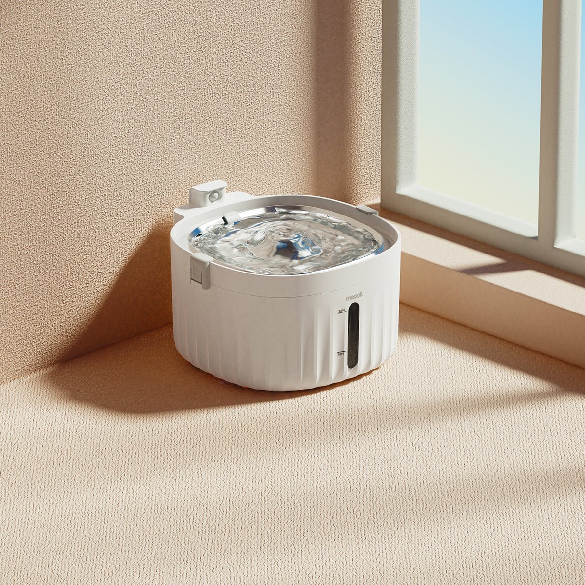 Wireless Smart Sensor Pet Water Fountain with Ceramic Plate