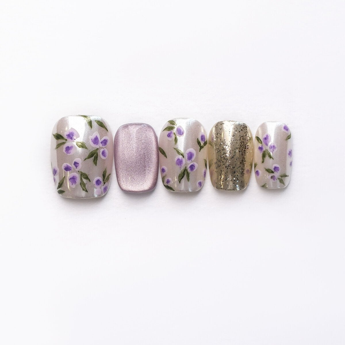 Wisteria Garden 3D Press-On Nails