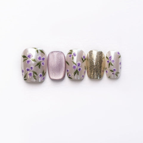Wisteria Garden 3D Press-On Nails