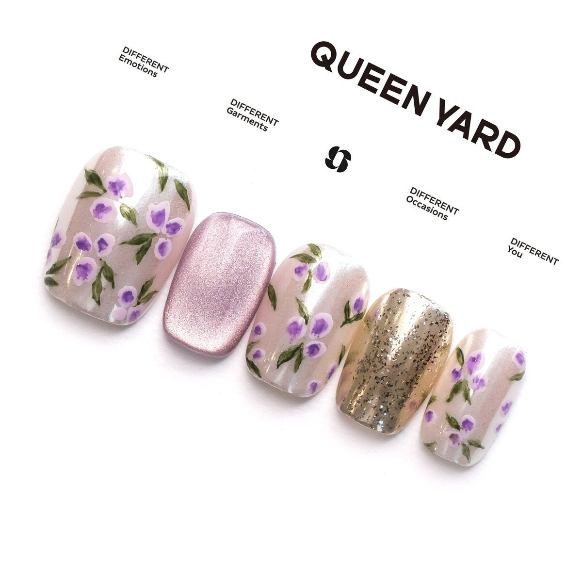 Wisteria Garden 3D Press-On Nails