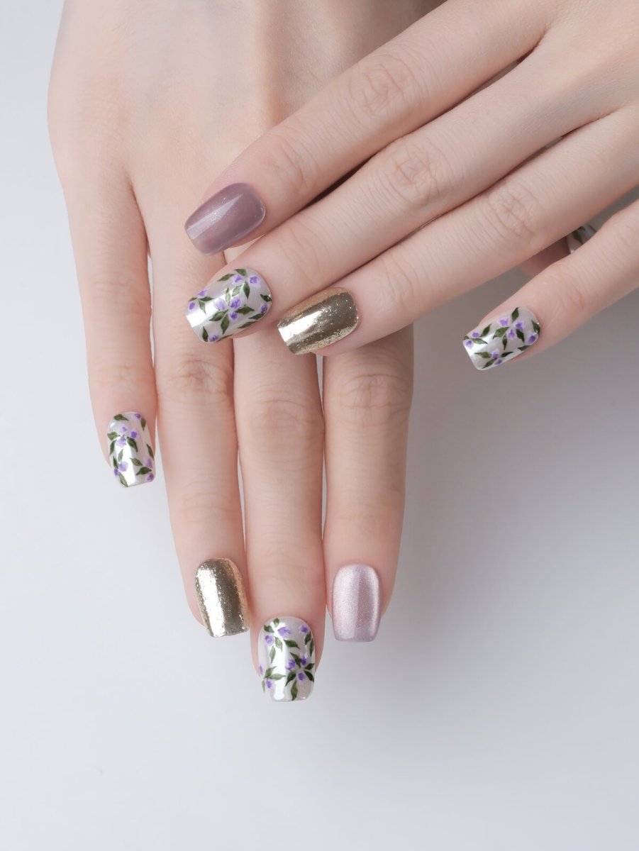 Wisteria Garden 3D Press-On Nails