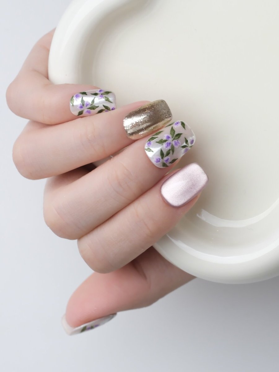 Wisteria Garden 3D Press-On Nails