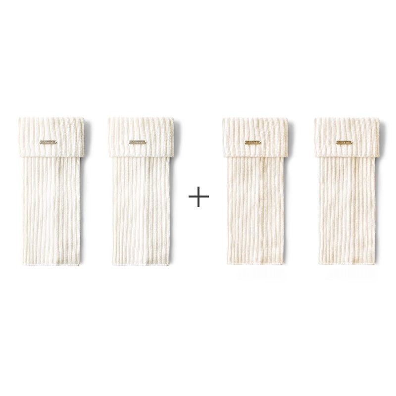 Women's 30cm Cuffed Ribbed Leg Warmers – Autumn & Winter 2 - Pair Set
