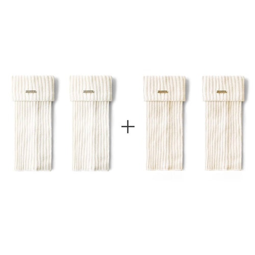 Women's 30cm Cuffed Ribbed Leg Warmers – Autumn & Winter 2 - Pair Set