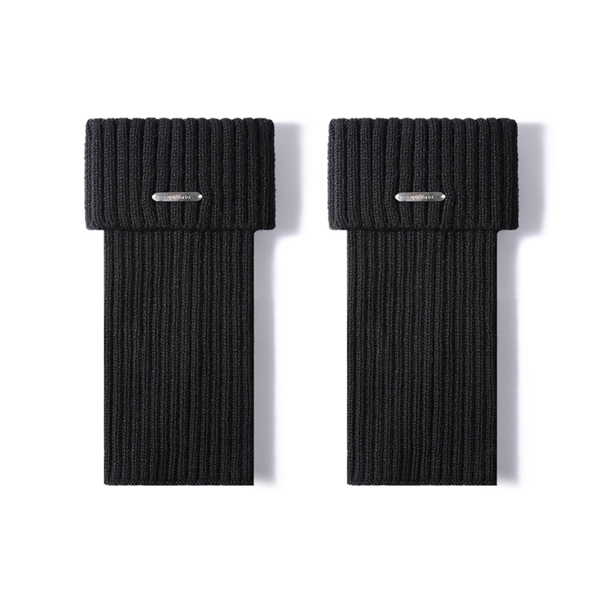 Women's 30cm Cuffed Ribbed Leg Warmers – Autumn & Winter 2 - Pair Set
