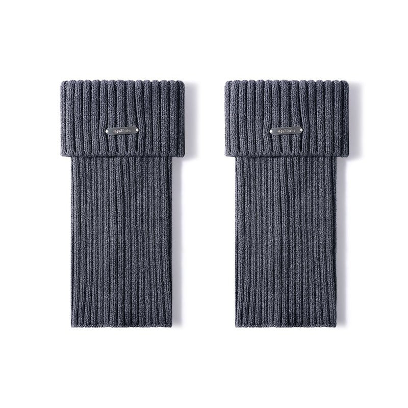 Women's 30cm Cuffed Ribbed Leg Warmers – Autumn & Winter 2 - Pair Set