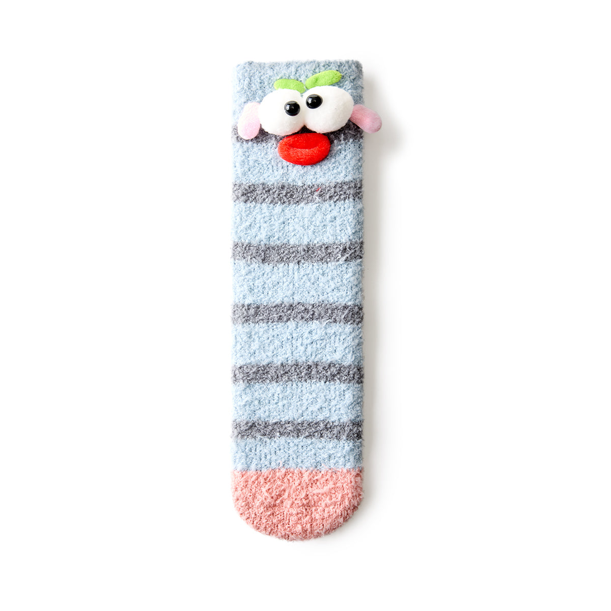 Women's 3D Monster Face Coral Velvet Mid-Calf Socks - 3 Pair Winter Set