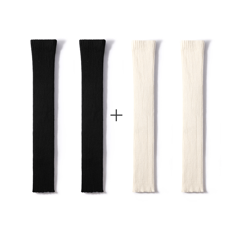 Women's 67cm Ribbed Long Sock Covers – Autumn & Winter 2 - Pair Set
