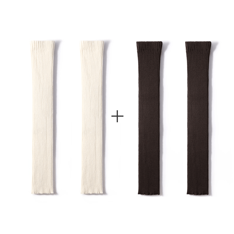 Women's 67cm Ribbed Long Sock Covers – Autumn & Winter 2 - Pair Set