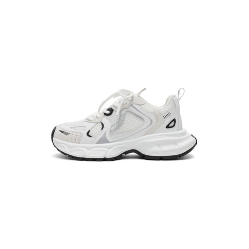 Women's Breathable Athletic Chunky Sneakers – White