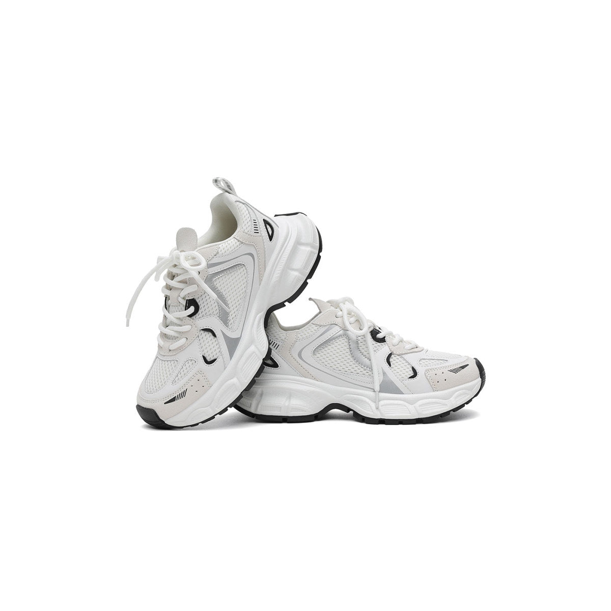 Women's Breathable Athletic Chunky Sneakers – White