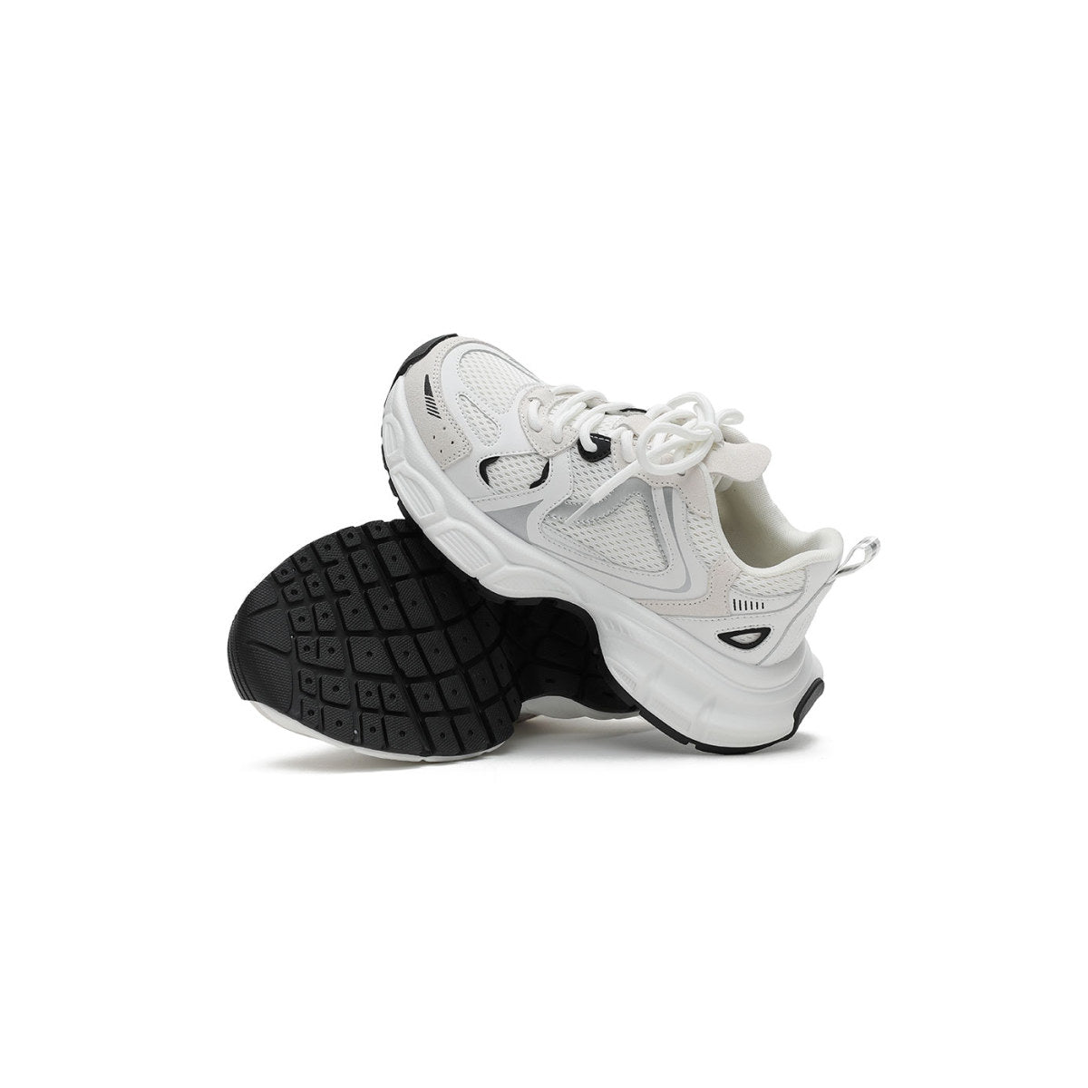 Women's Breathable Athletic Chunky Sneakers – White