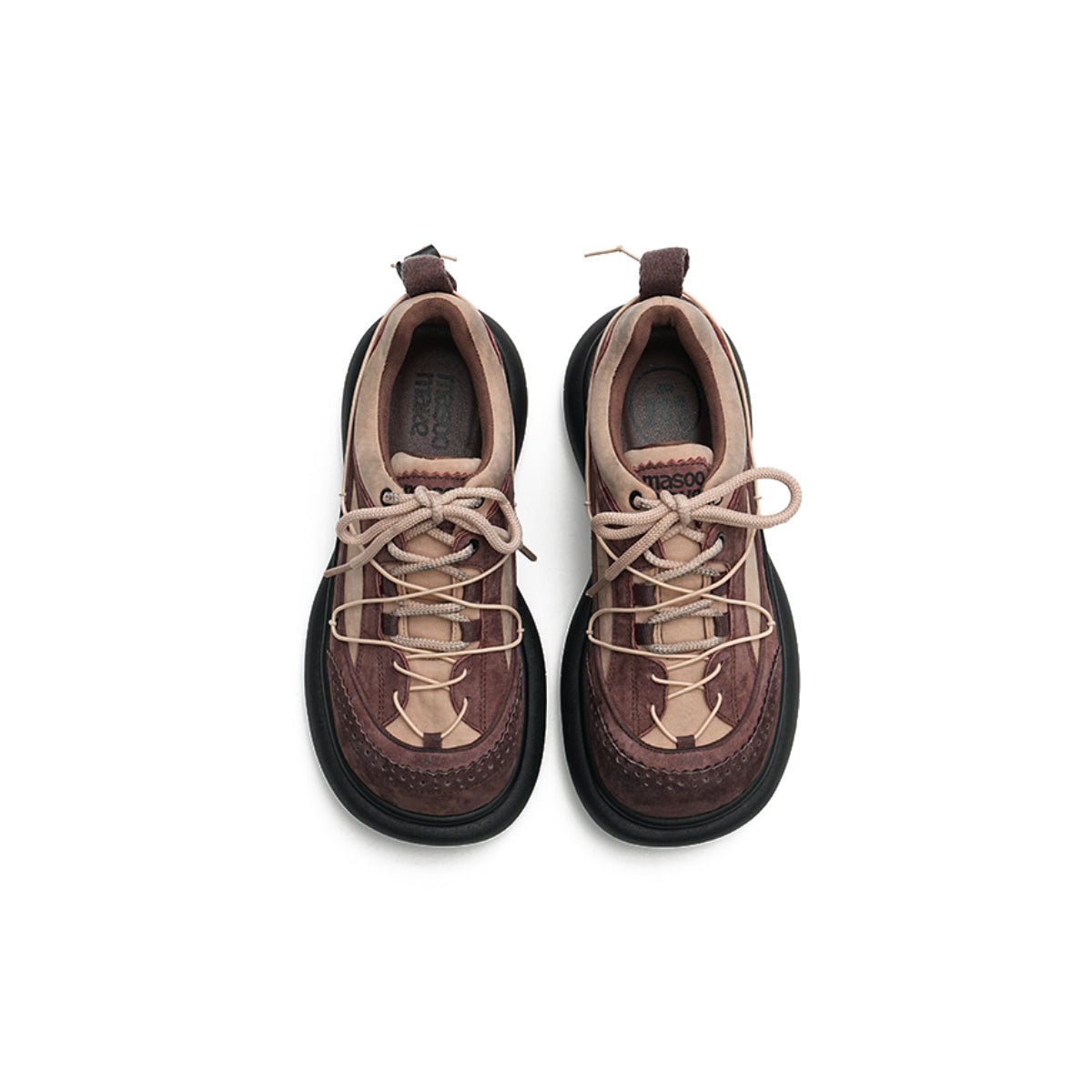 Women's Brogue - Detail Chunky Platform Sneakers – Cage Lace Winter Shoes