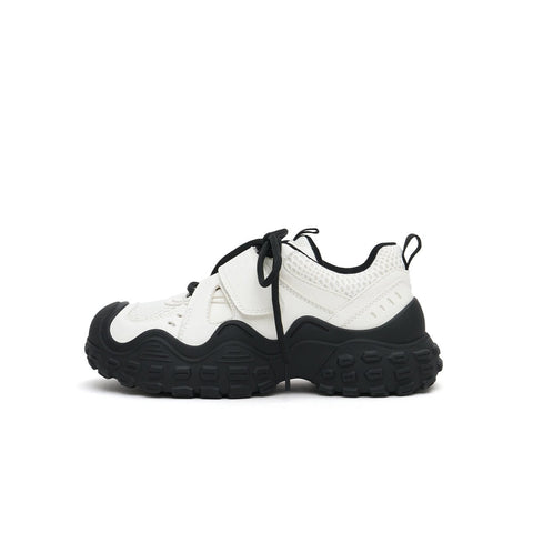 Women's Chunky Wavy Sneakers – Technical Mesh Platform Trainers