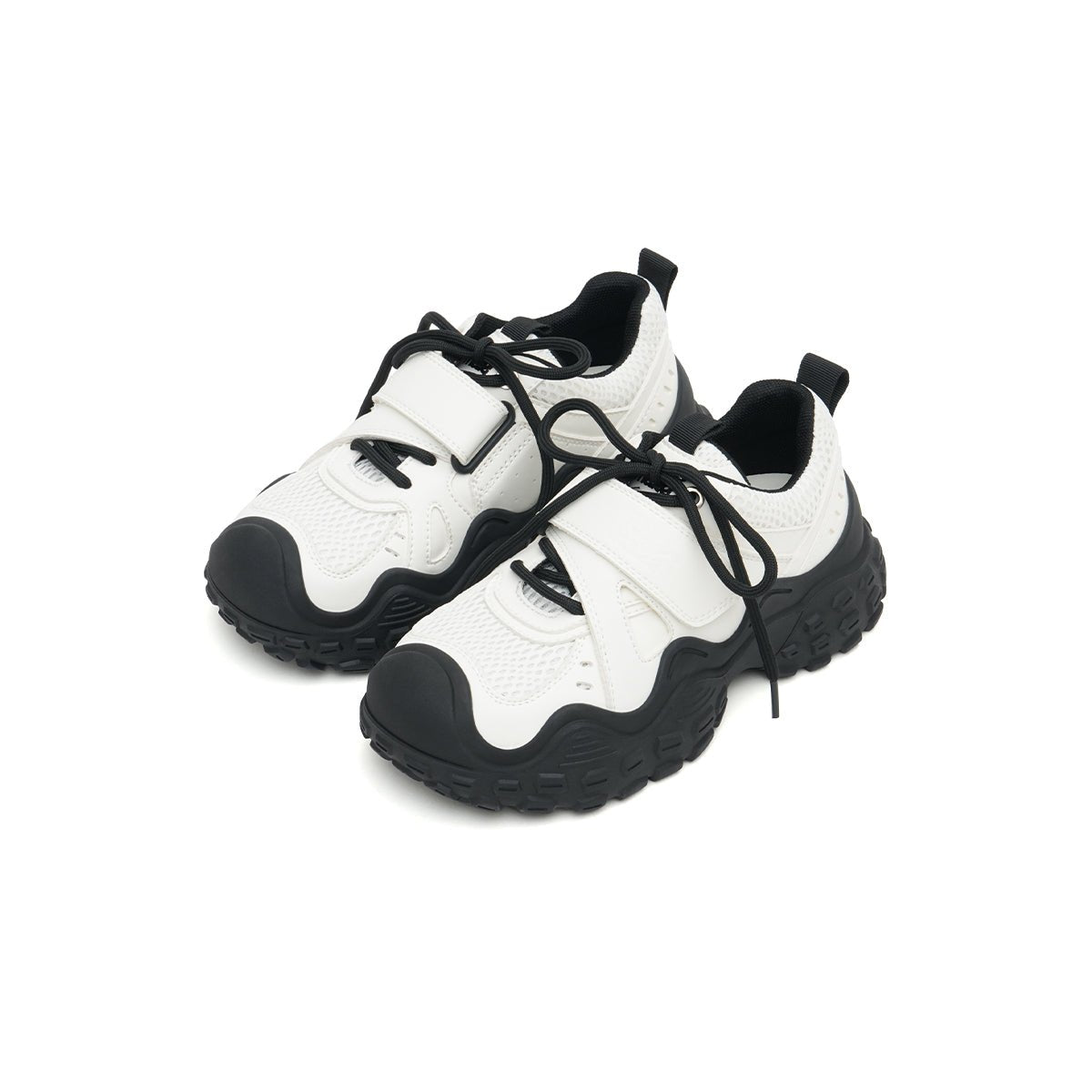 Women's Chunky Wavy Sneakers – Technical Mesh Platform Trainers