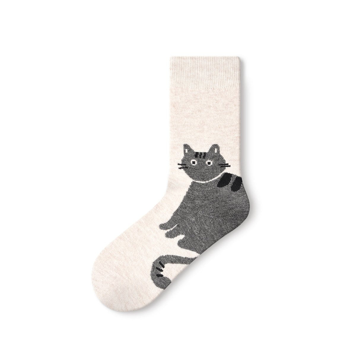 Cozy Winter Animal Wool Mid - Calf Socks – Women's 4 - Pair Cold - Weather Set