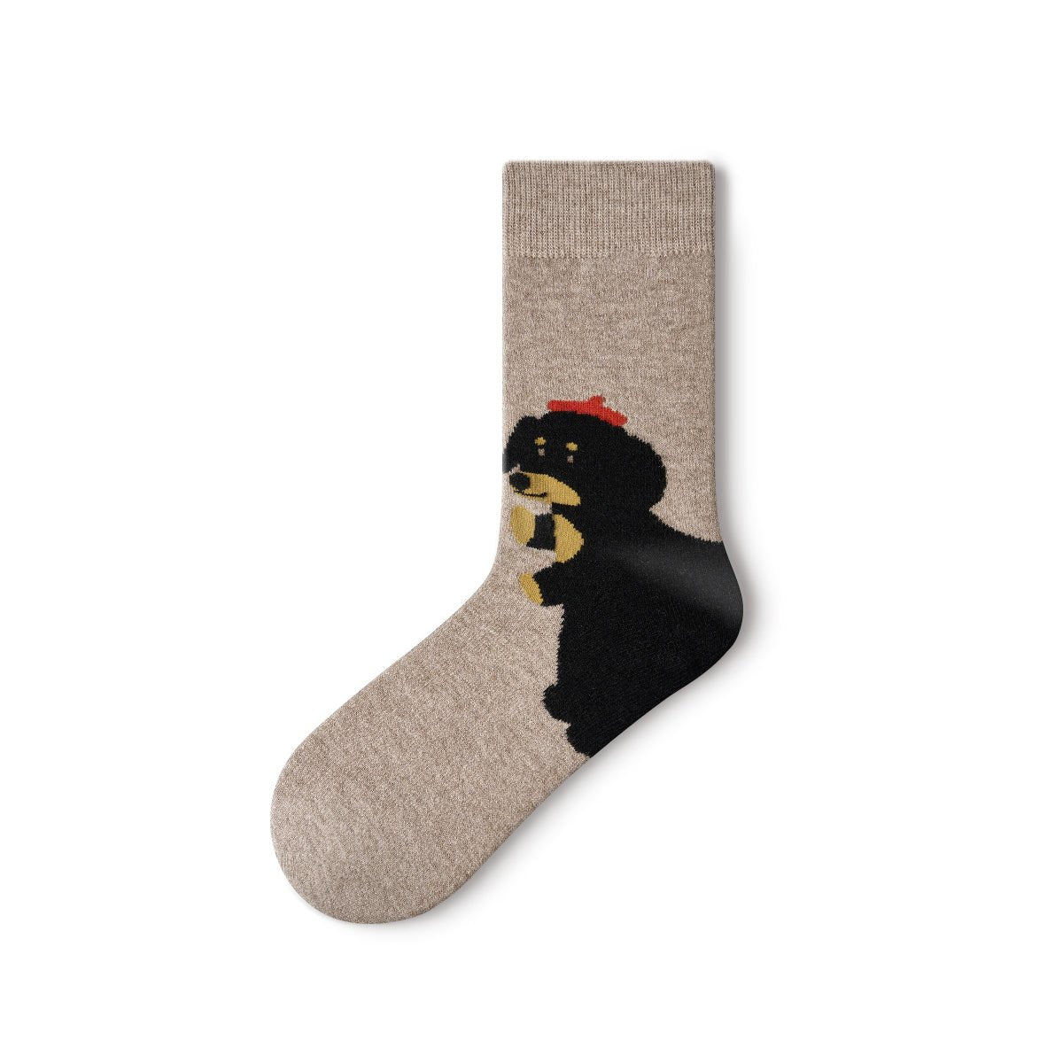 Cozy Winter Animal Wool Mid - Calf Socks – Women's 4 - Pair Cold - Weather Set