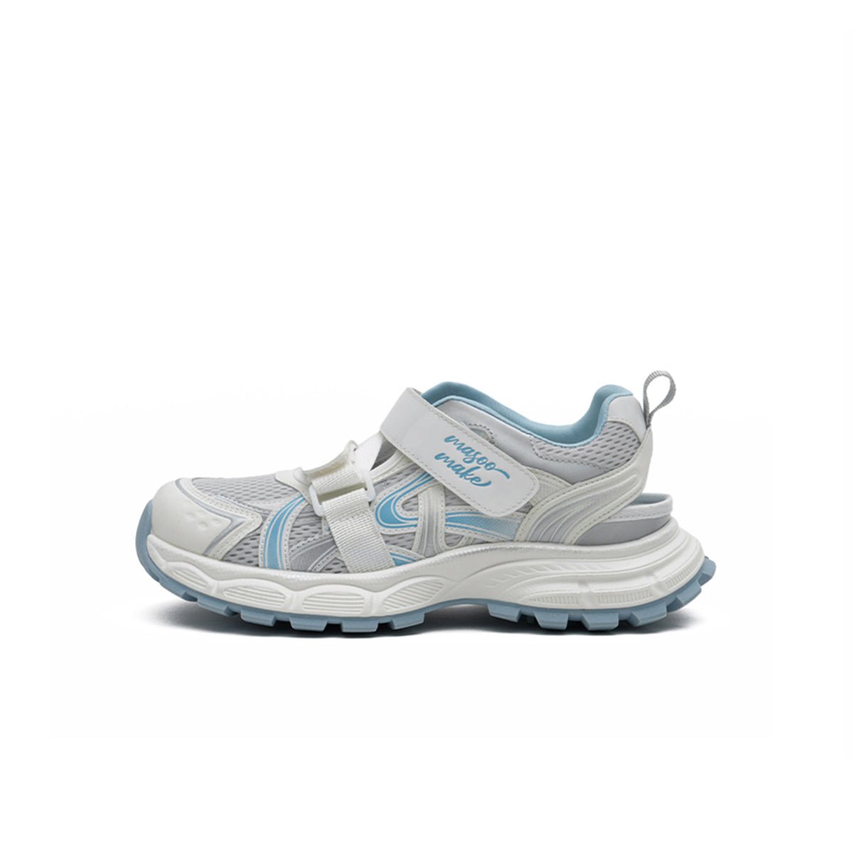 Women's Cutout Mesh Hybrid Sneaker Sandals – Velcro Chunky Platform Shoes