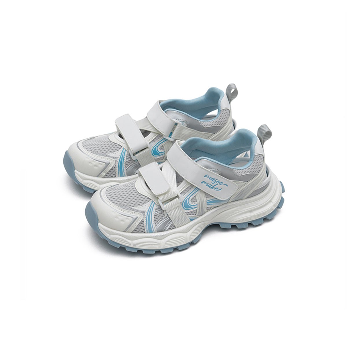 Women's Cutout Mesh Hybrid Sneaker Sandals – Velcro Chunky Platform Shoes