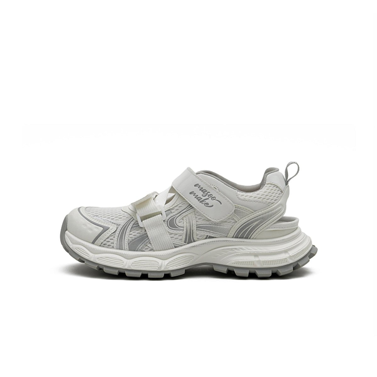 Women's Cutout Mesh Hybrid Sneaker Sandals – Velcro Chunky Platform Shoes