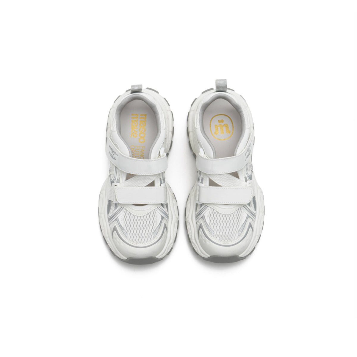 Women's Cutout Mesh Hybrid Sneaker Sandals – Velcro Chunky Platform Shoes