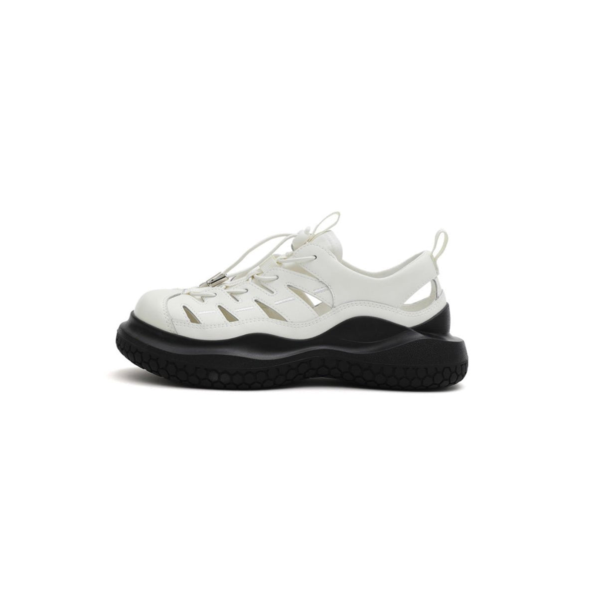 Women's Cutout Platform Sandal Sneakers – White