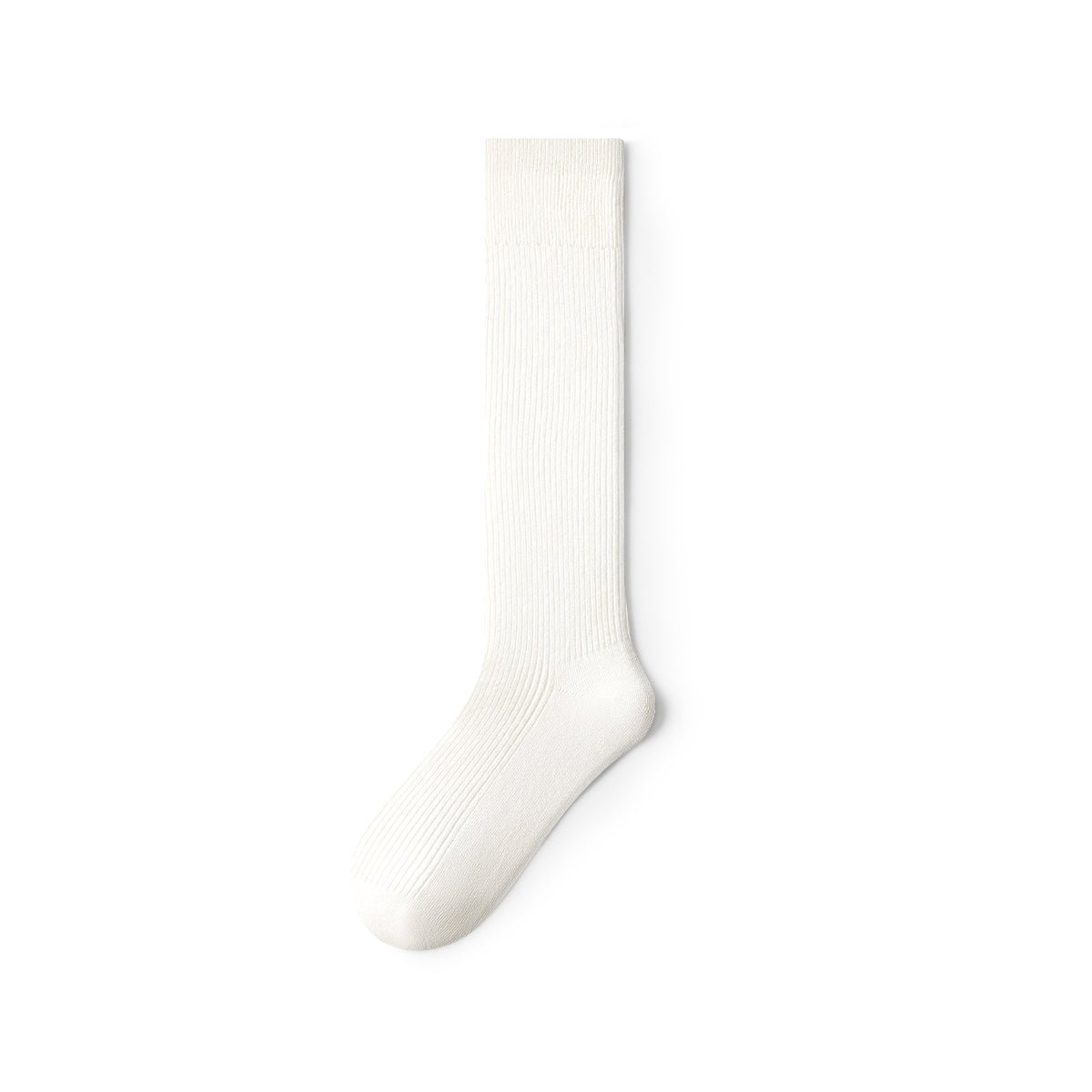 Women's Double - Needle Ribbed Knee - High Socks – 2 - Pair All - Season Solid Color Set