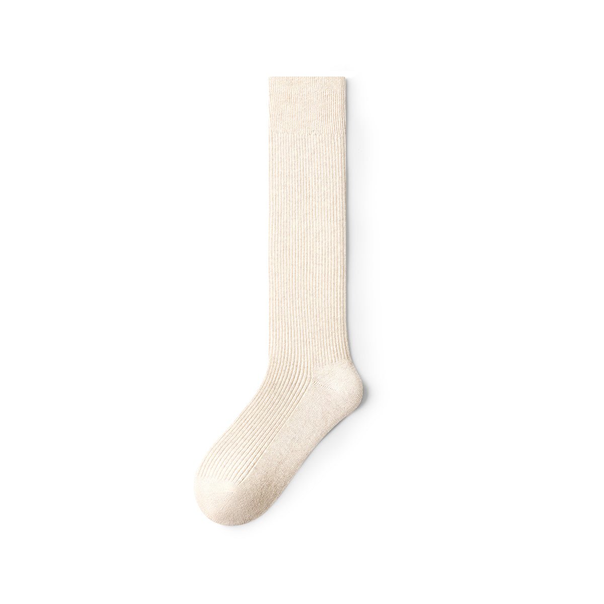 Women's Double - Needle Ribbed Knee - High Socks – 2 - Pair All - Season Solid Color Set