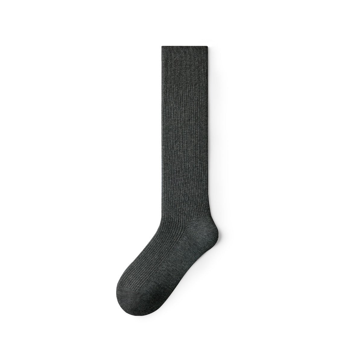 Women's Double - Needle Ribbed Knee - High Socks – 2 - Pair All - Season Solid Color Set