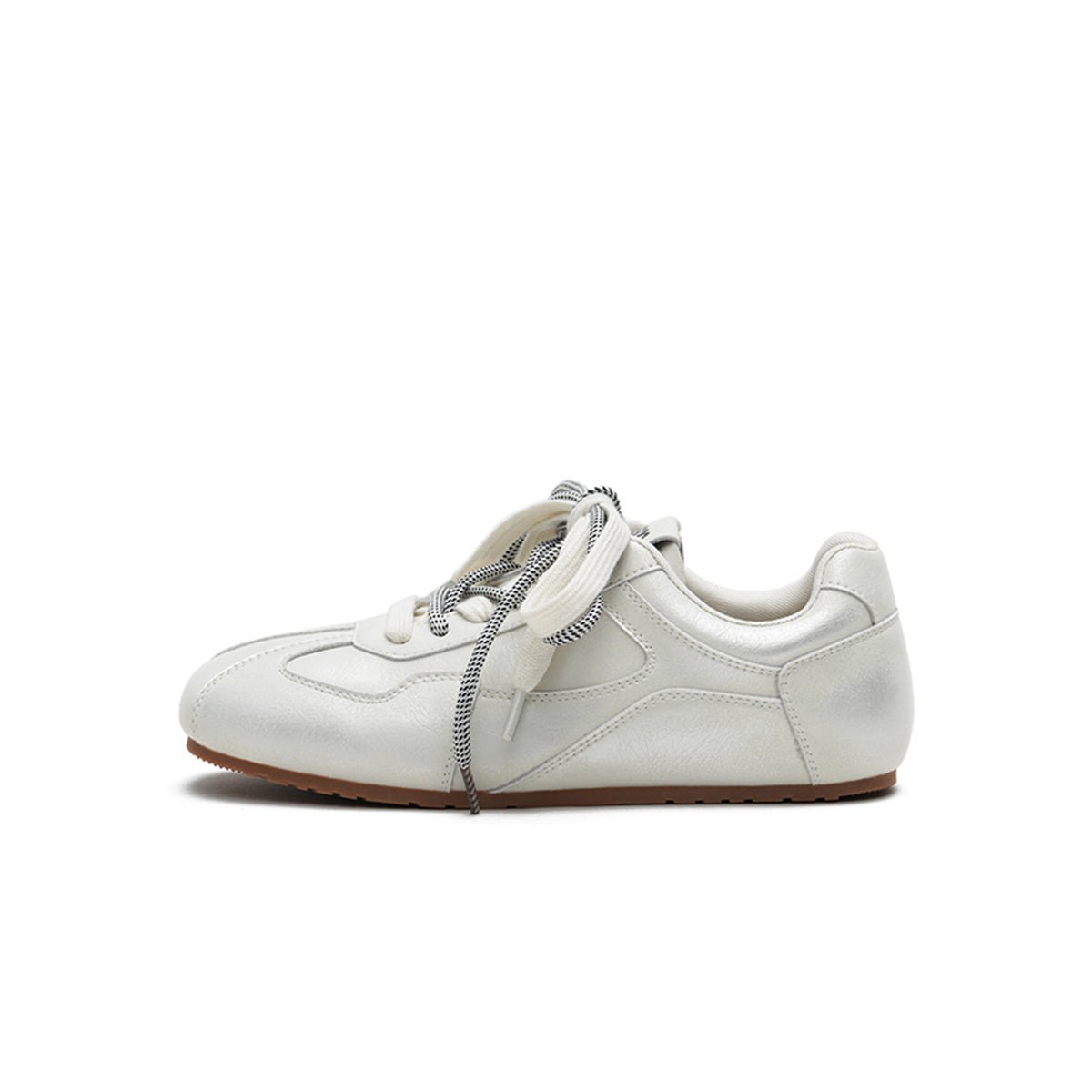 Women's Dual Lace GAT Flat Sneakers – Retro Minimalist Trainer Shoes