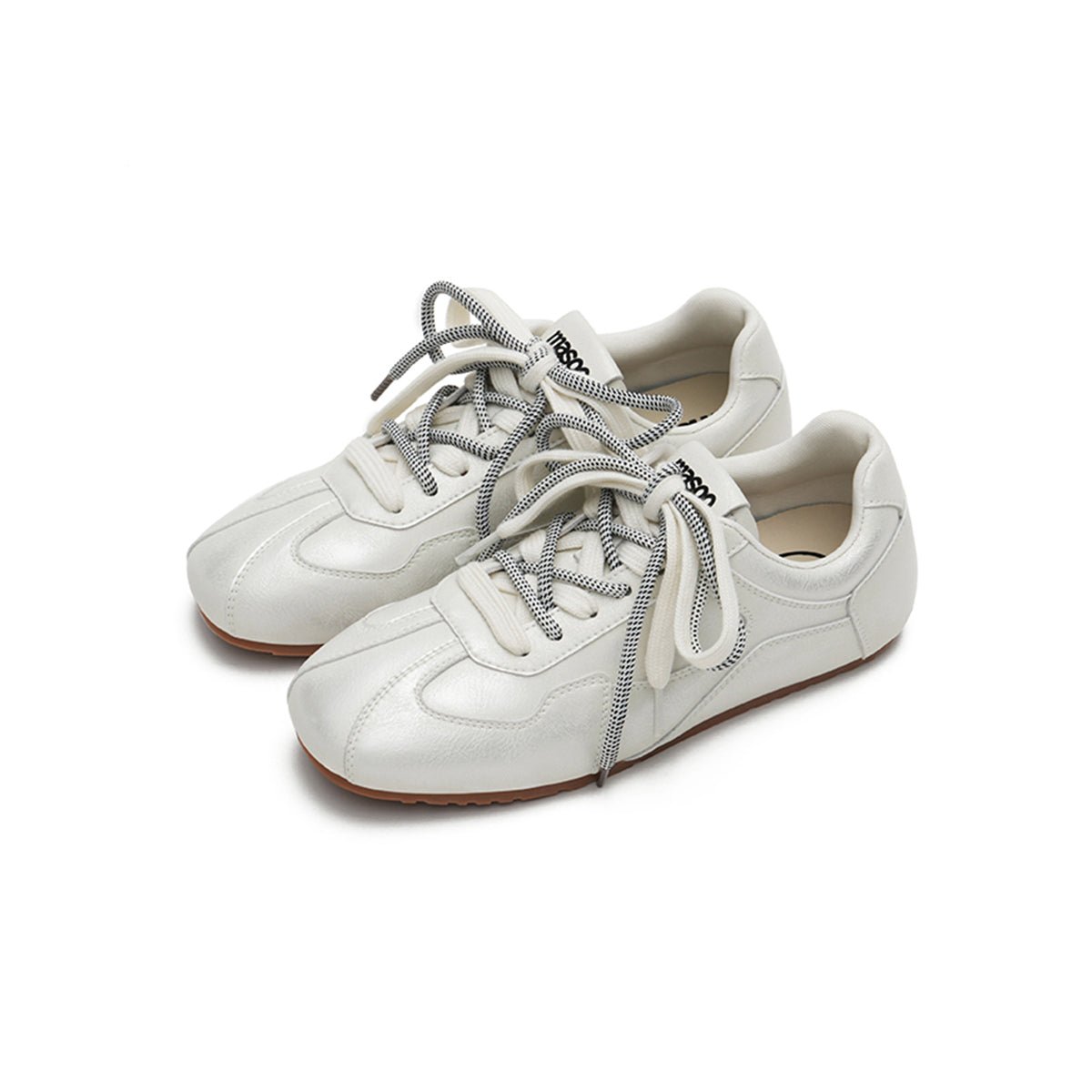 Women's Dual Lace GAT Flat Sneakers – Retro Minimalist Trainer Shoes