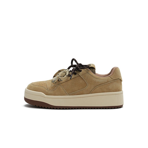 Women's Dual Lace Platform Court Sneakers – Y2K Chunky Retro Shoes