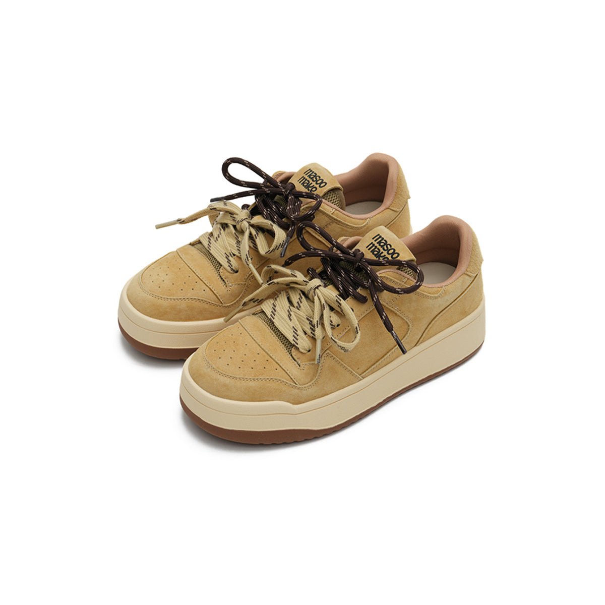 Women's Dual Lace Platform Court Sneakers – Y2K Chunky Retro Shoes