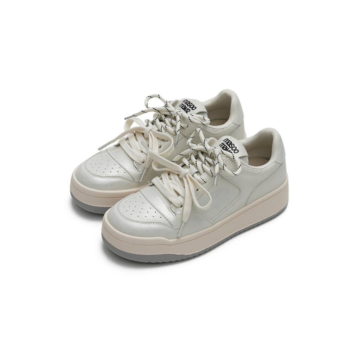 Women's Dual Lace Platform Court Sneakers – Y2K Chunky Retro Shoes