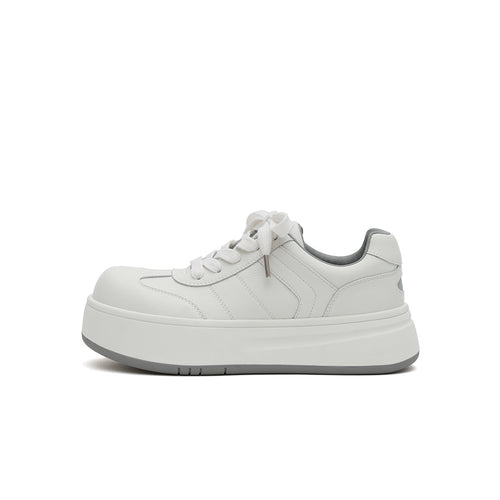 Women's Elevated Leather Platform Sneakers – Gum Sole