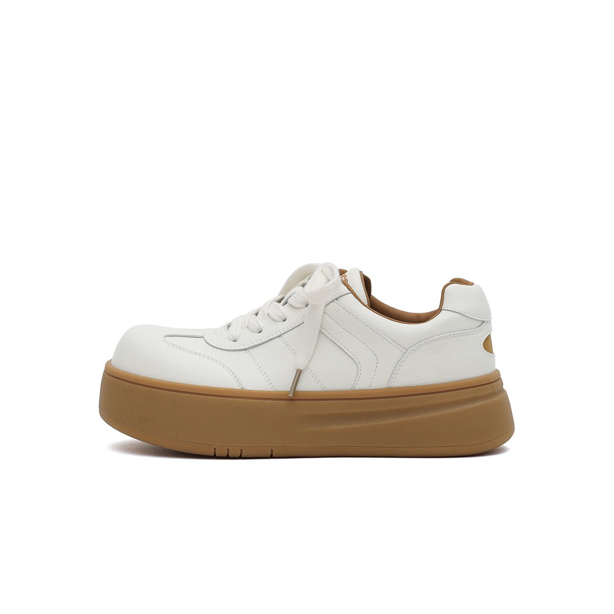Women's Elevated Leather Platform Sneakers – Gum Sole