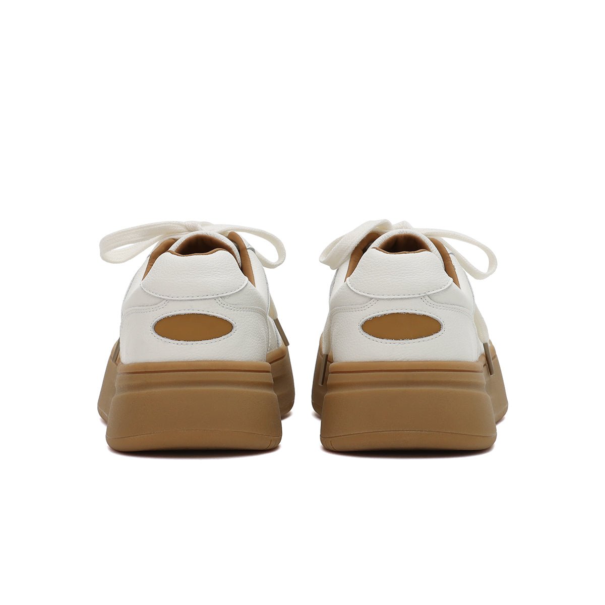 Women's Elevated Leather Platform Sneakers – Gum Sole