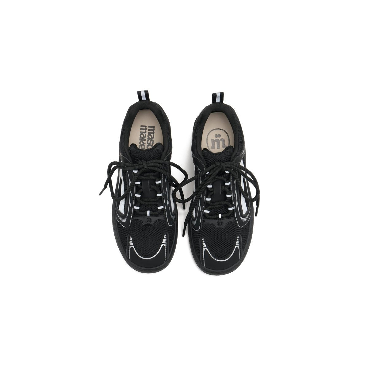 Women’s Flat Technical Mesh Sneakers – Graphic Panel Trainers