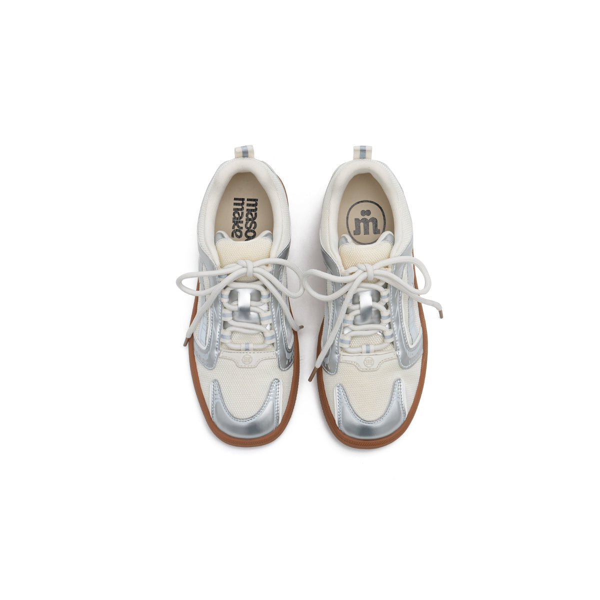 Women’s Flat Technical Mesh Sneakers – Graphic Panel Trainers