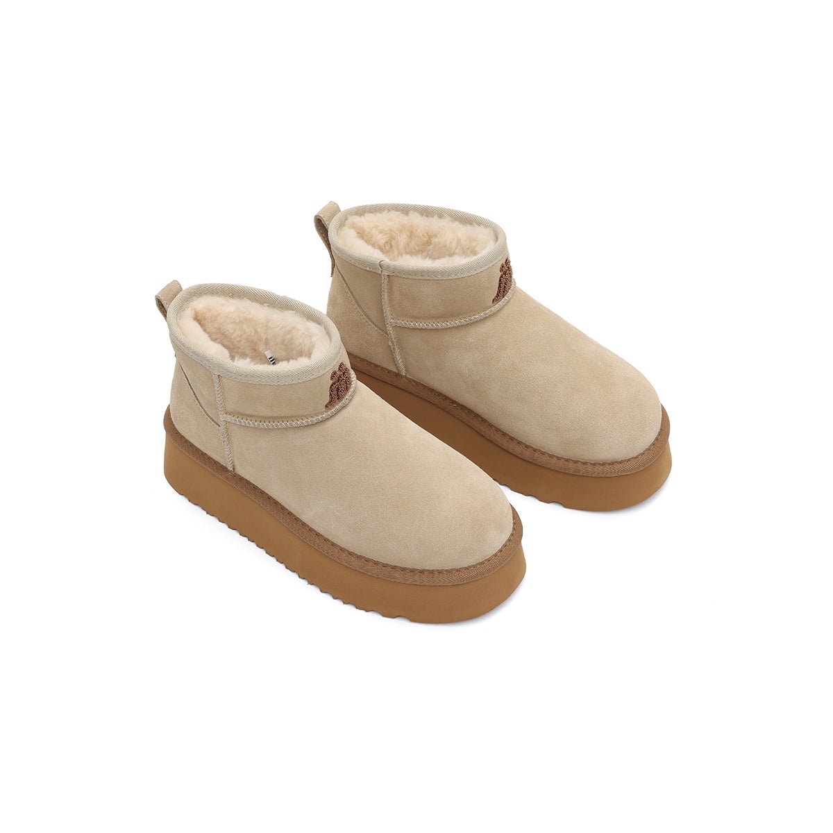 Women’s Fleece - Lined Ankle Snow Boots – Platform Suede Booties