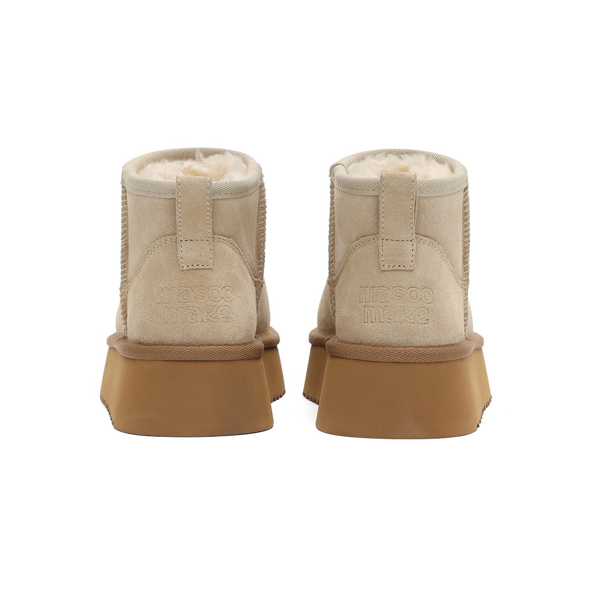 Women’s Fleece - Lined Ankle Snow Boots – Platform Suede Booties