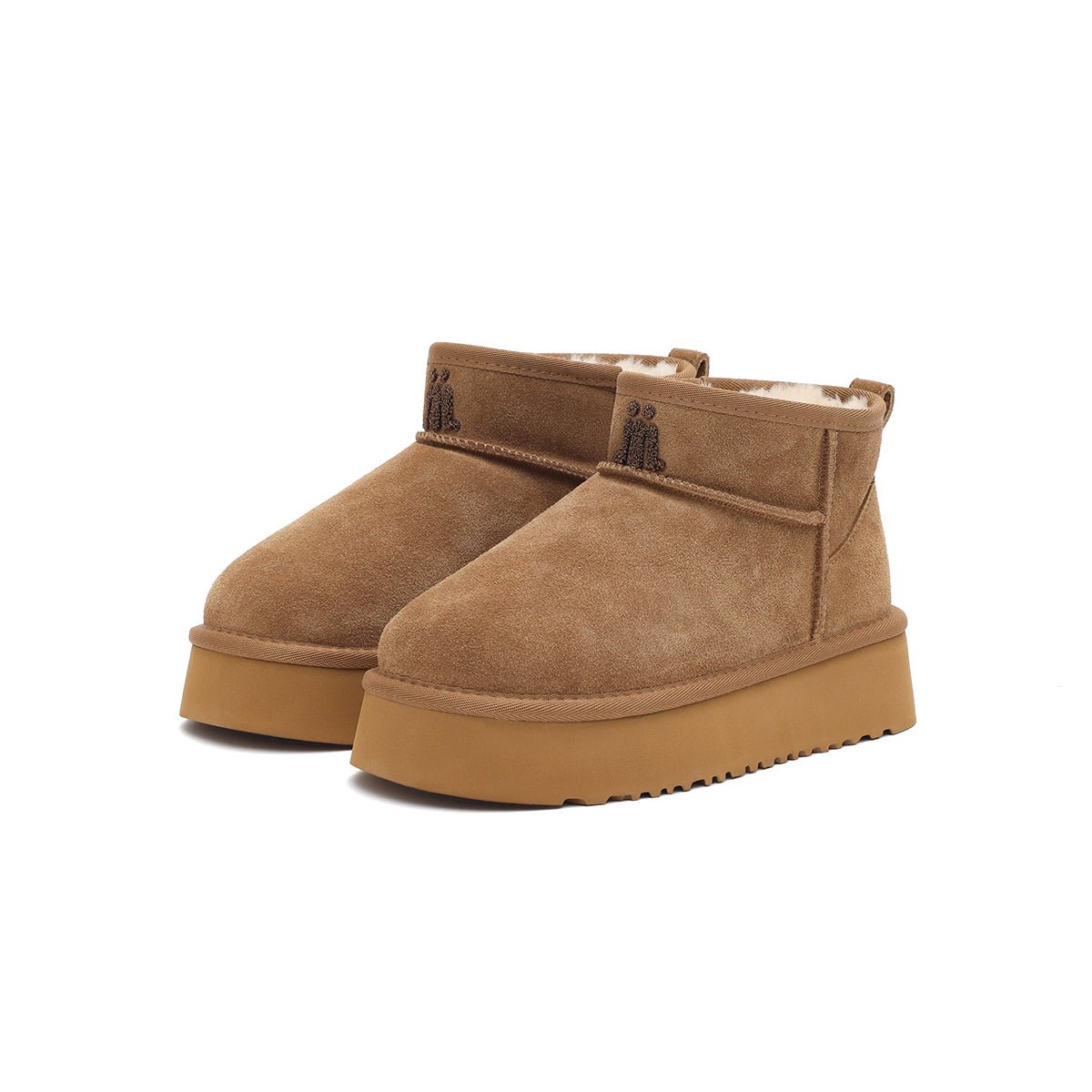 Women’s Fleece - Lined Ankle Snow Boots – Platform Suede Booties