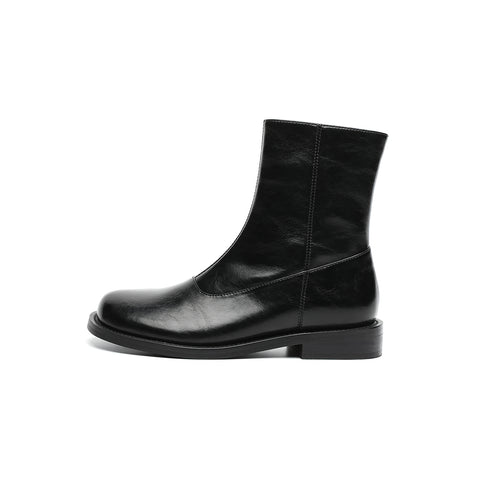 Women's Fleece-Lined Leather Mid-Calf Boots