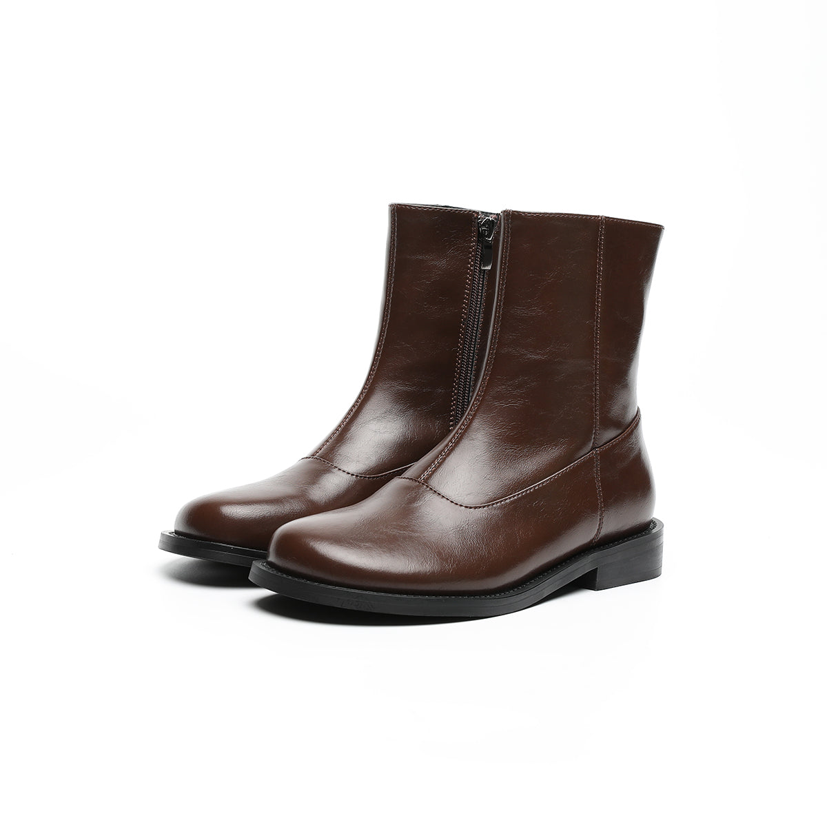 Women's Fleece-Lined Leather Mid-Calf Boots