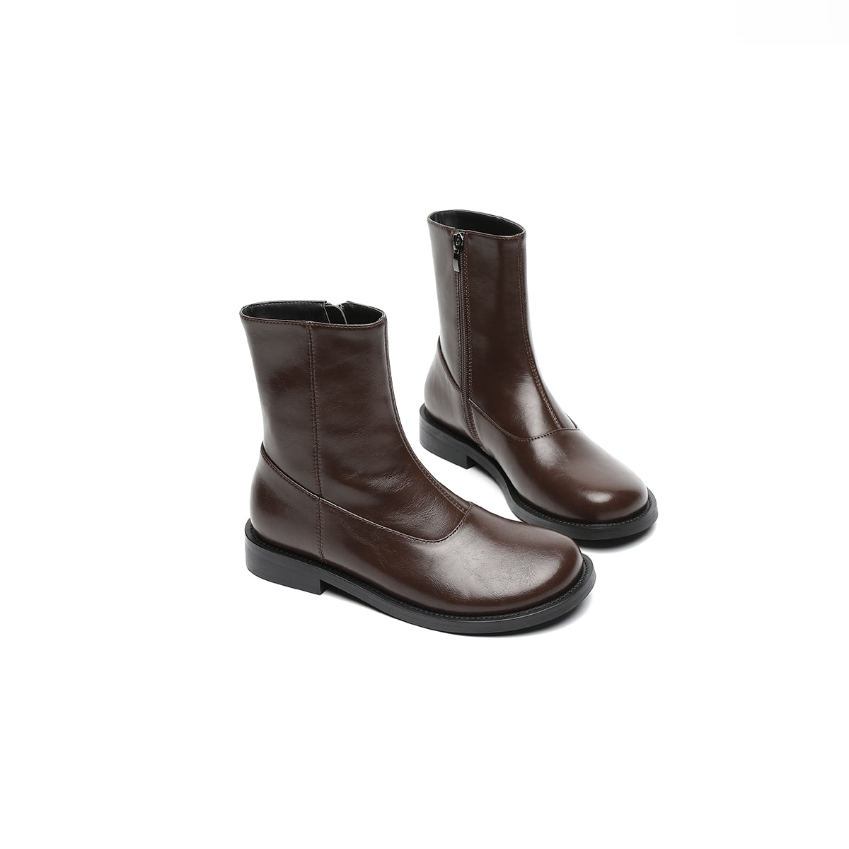 Women's Fleece-Lined Leather Mid-Calf Boots