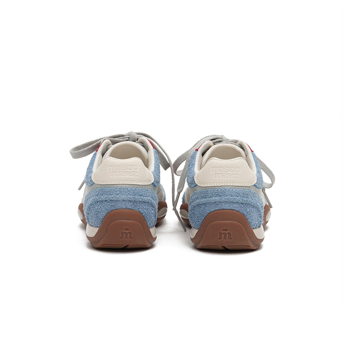 Women's Fuzzy Suede Star GAT Flat Sneakers – Retro Colorblock Trainer Shoes