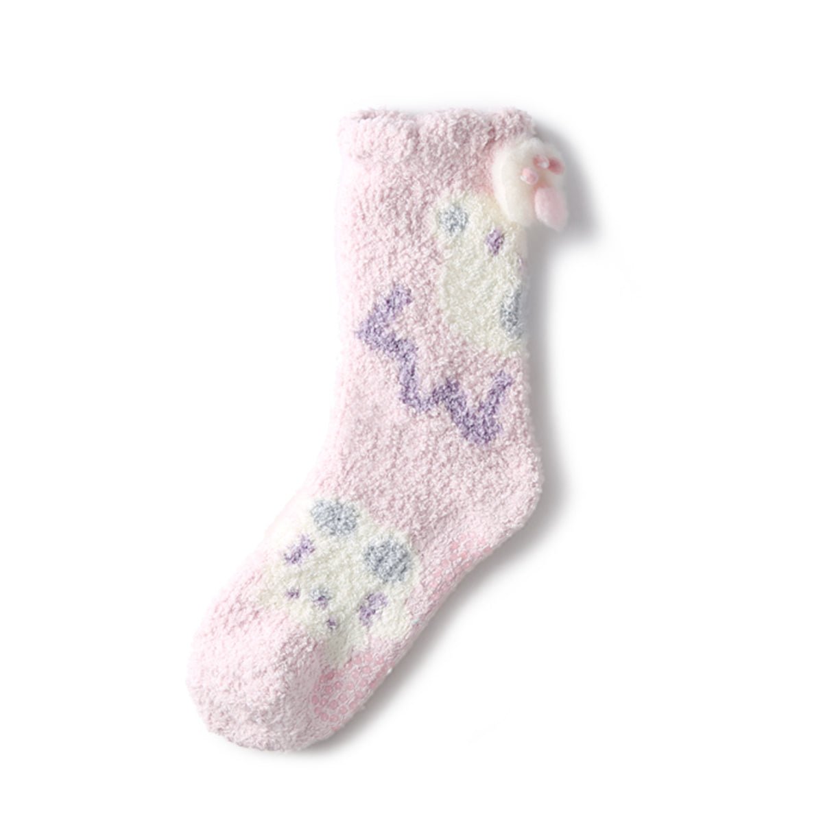 Women's Healing Cute Coral Velvet Mid - Calf Socks – 3 - Pair Autumn & Winter Set