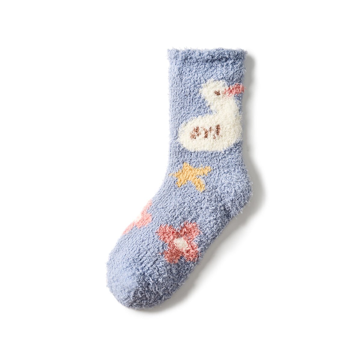 Women's Healing Cute Coral Velvet Mid - Calf Socks – 3 - Pair Autumn & Winter Set