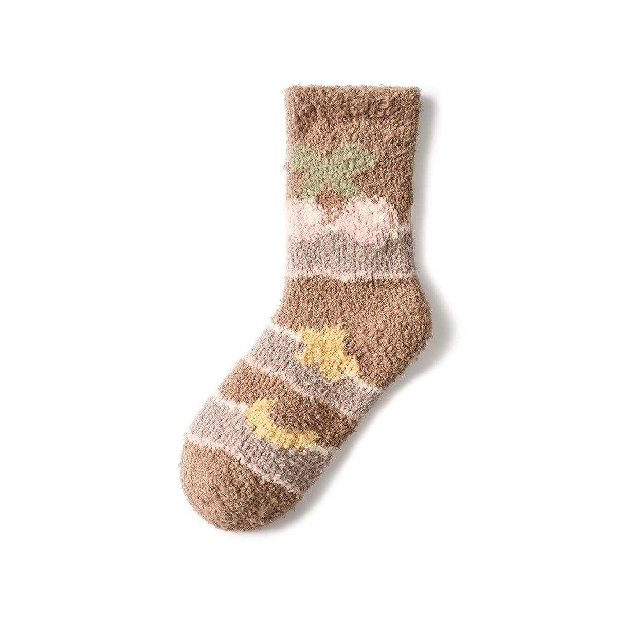 Women's Healing Cute Coral Velvet Mid - Calf Socks – 3 - Pair Autumn & Winter Set