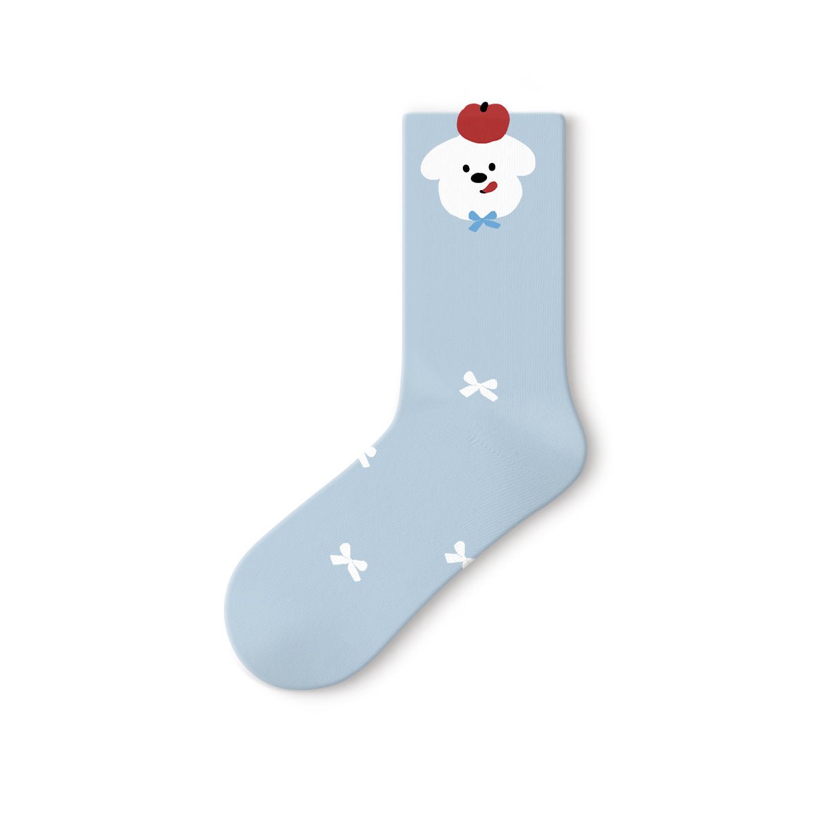 Women's Kawaii Animal Character Mid - Calf Socks - 5 Pair All - Season Set